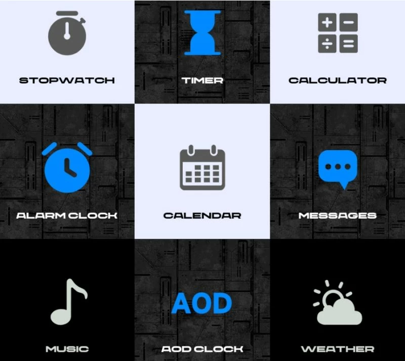 Smartwatch për meshkuj Rubicon, e zezë