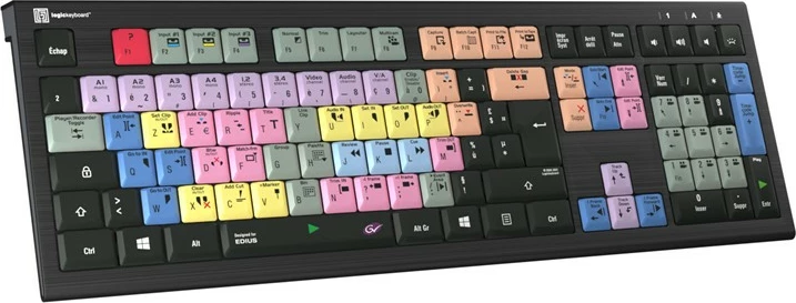 Tastierë LogicKeyboard GrassValley Edius Astra 2 FR për PC, me taste shumëngjyrëshe