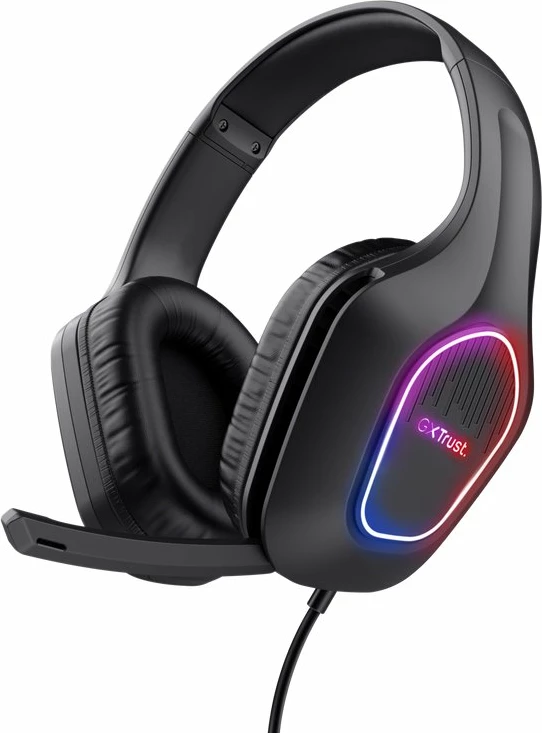 Kufje gaming Trust GXT 416 Zirox me mikrofon, 3.5 mm + USB (LED)
