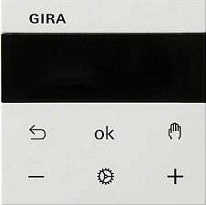 Termostat digjital GIRA System 3000, Bluetooth, ekran LCD, 10 m, i bardhë