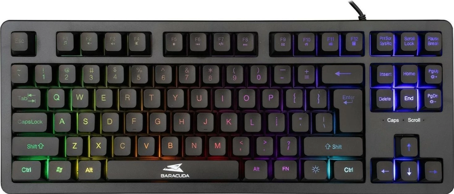 Tastierë Baracuda Krill BGK-01114, 80% TKL, RGB, me kabllo, e zezë