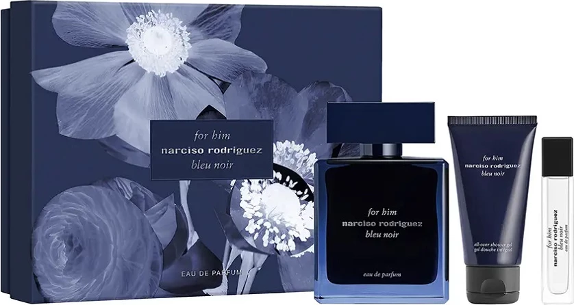 Set Eau de Parfum për meshkuj Narciso Rodriguez For Him Bleu Noir, 100ml + 10ml + 50ml
