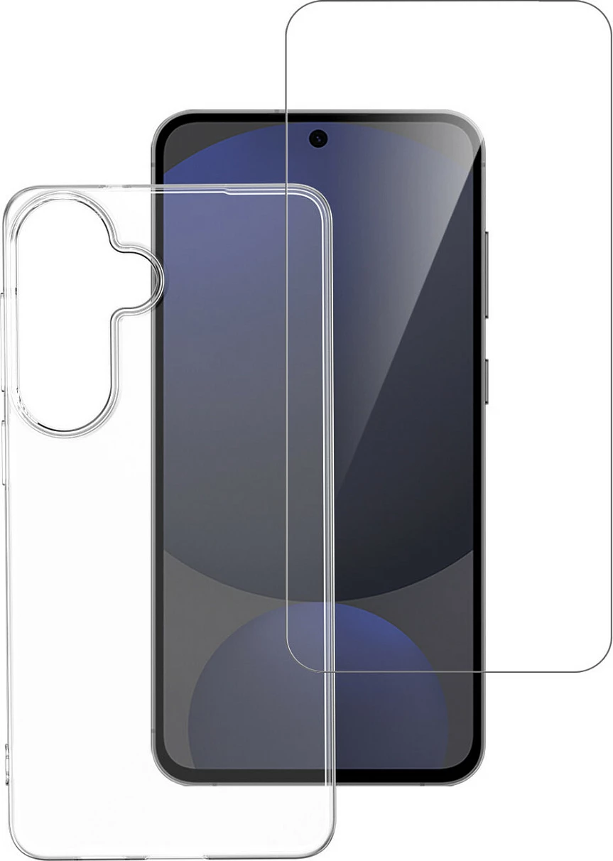 Mbështjellës + xham mbrojtës 4smarts 360 Protection Set për Samsung Galaxy S26, transparent
