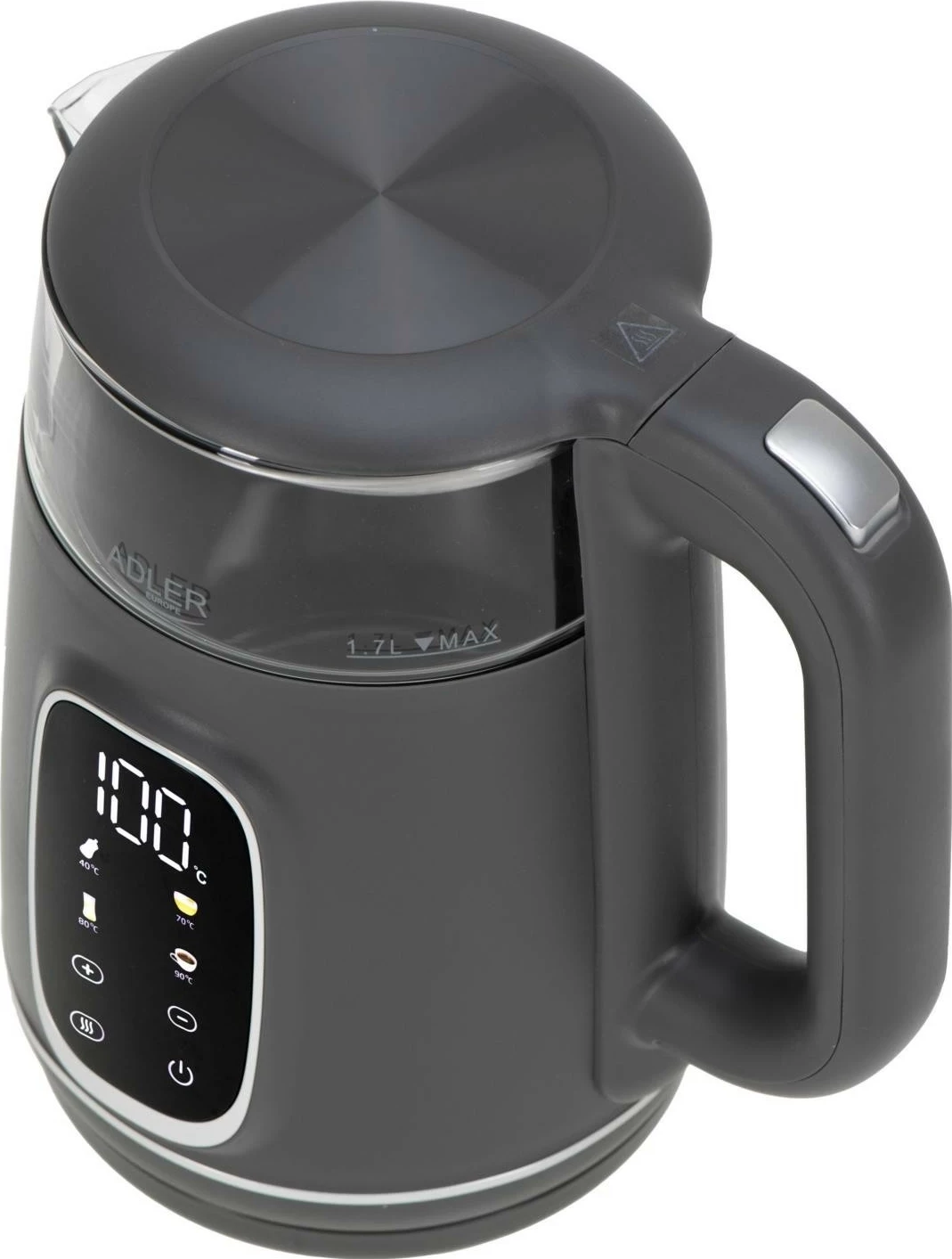 Çajnik elektrik Adler AD 1305, 1.7L, 2200W, gri