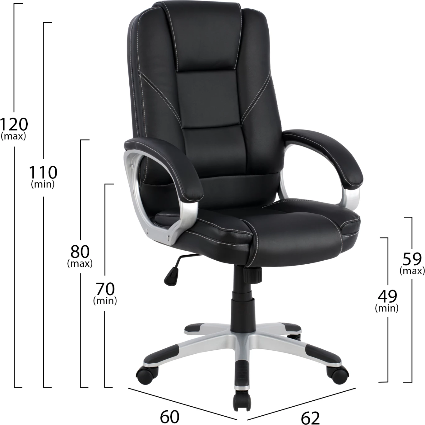 Karrige për zyre JAYA FH1091.01, e zezë