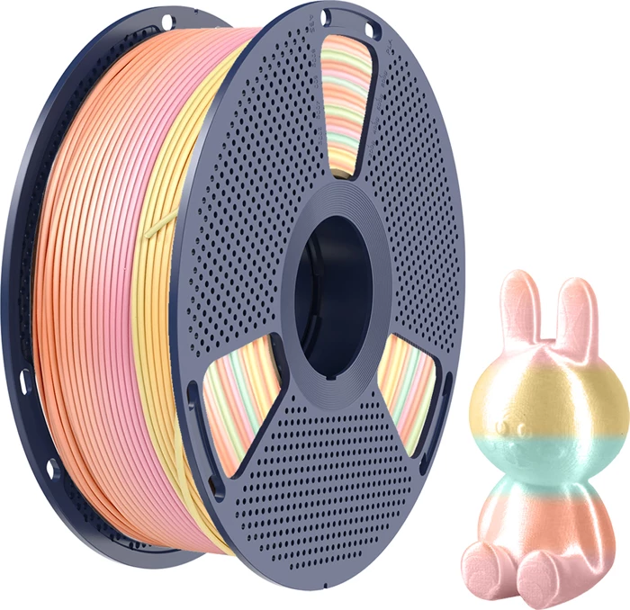 Filament 3D Sunlu PLA+ Silk R 05, 1.75 mm, 1 kg, Rainbow