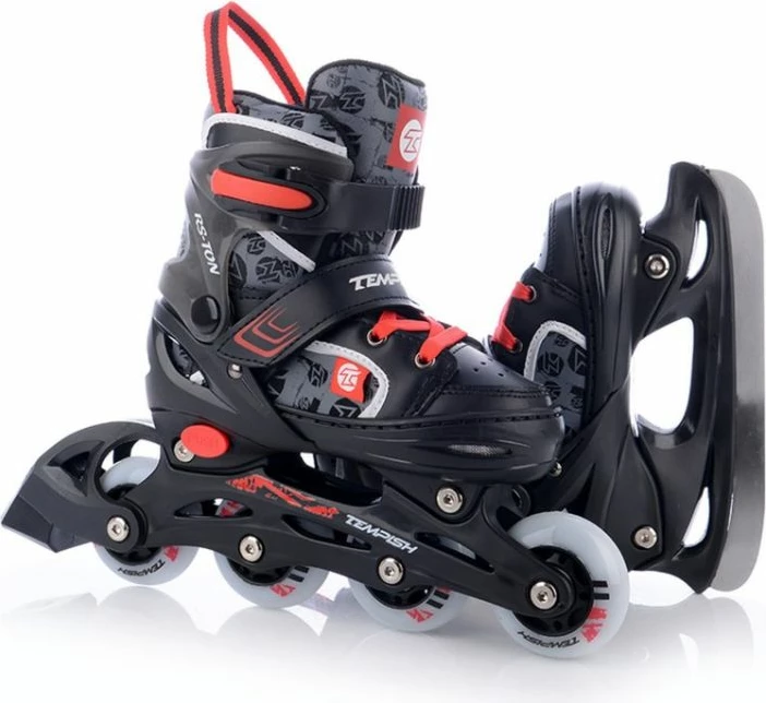 Patina të rregullueshme për fëmijë Tempish, të zeza