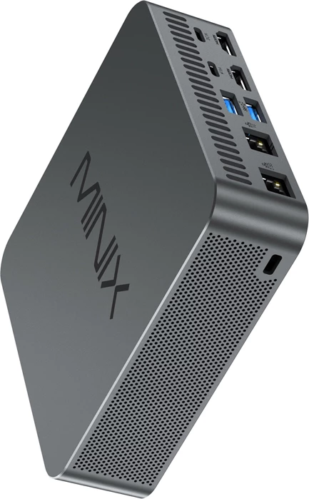 Mini kompjuter Minix N512i5, Intel Core i5-12600H, 16GB RAM DDR5, 1TB NVMe SSD, Windows 11 Pro, gri, set me VESA/HDMI/adapter