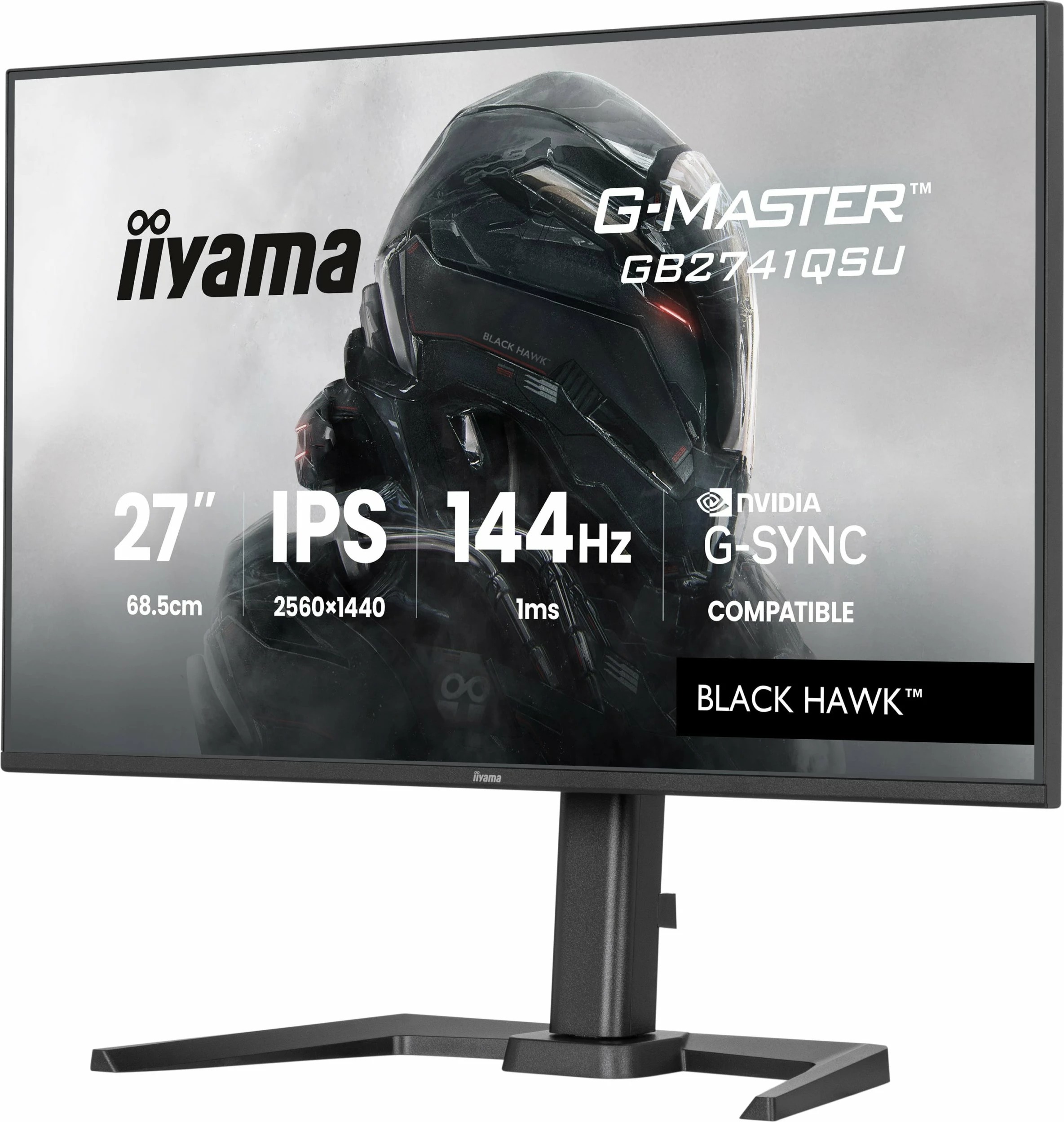 Monitor iiyama G-Master GB2741QSU-B1 Black Hawk 27" WQHD IPS 144Hz 1ms, i zi