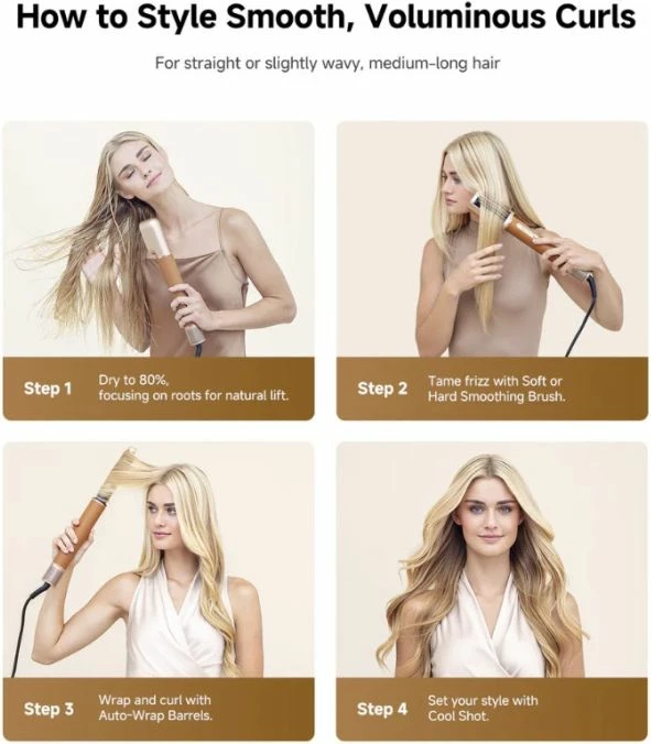 Tharëse flokësh dhe stilues DREAME AirStyle Pro AMF18A-BR, 7-në-1, 1300W, me 7 shtojca, kafe