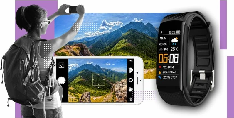 Smartwatch Giewont unisex, e zezë/lejlake