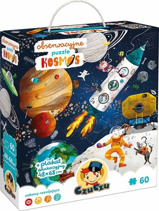 Puzzle vëzhgimi Czuczu Space, 60 pjesë, karton, 4+ vjeç