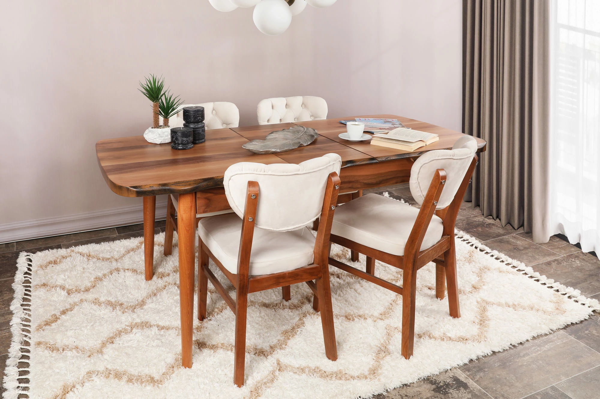Set karrigash (2 copë), Hanah Home, Elma 760 V2, ngjyrë arre dhe bezhë