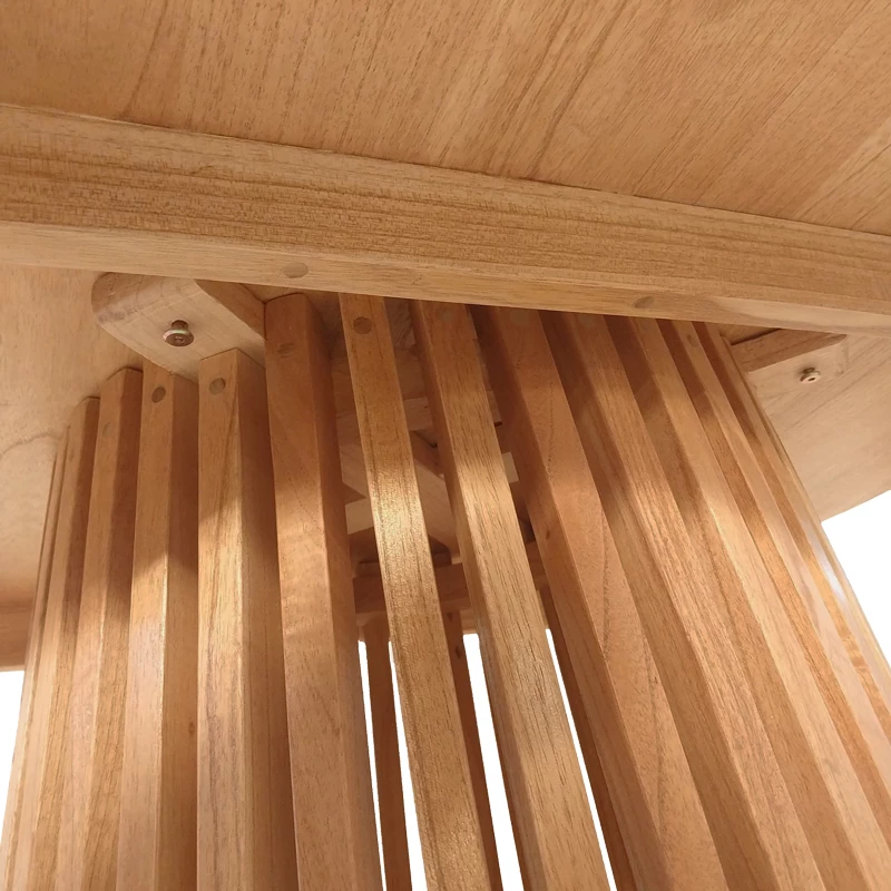 Tavolinë kafeje mindi, ngjyrë natyrale, D80x45cm