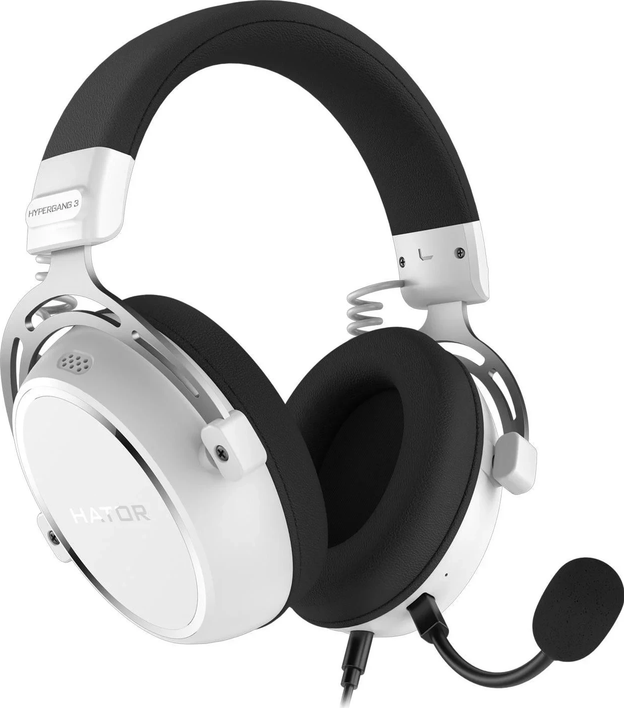 Kufje Hator Hypergang 3, me mikrofon të shkëputshëm, on-ear, të bardha