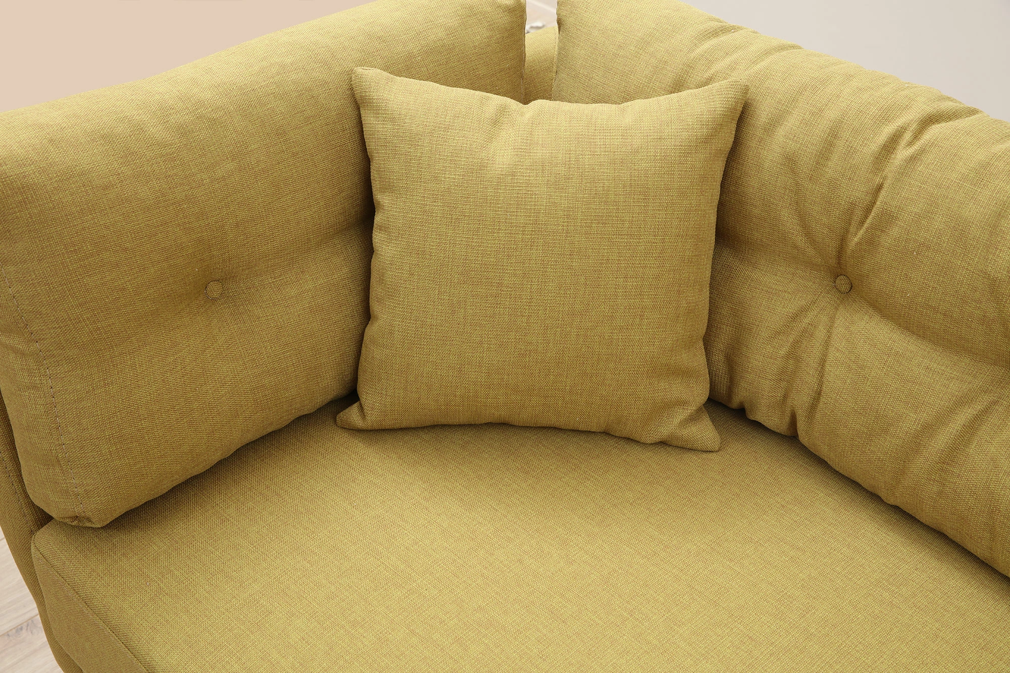 Divan treshe Atelier del Sofa, ngjyrë e verdhë-jeshile, Mapa