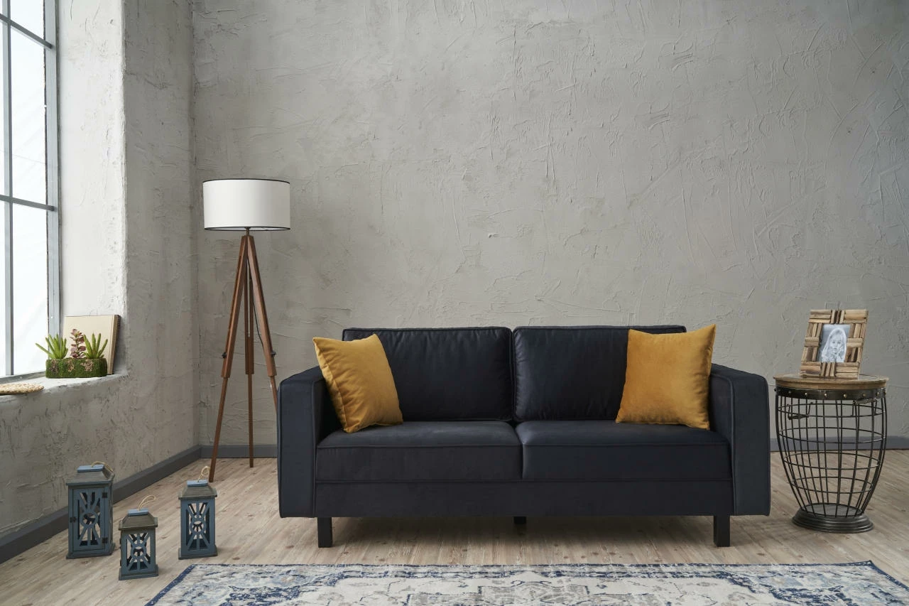 Divan dy-vendësh Atelier del Sofa, kadife Kale, antracit