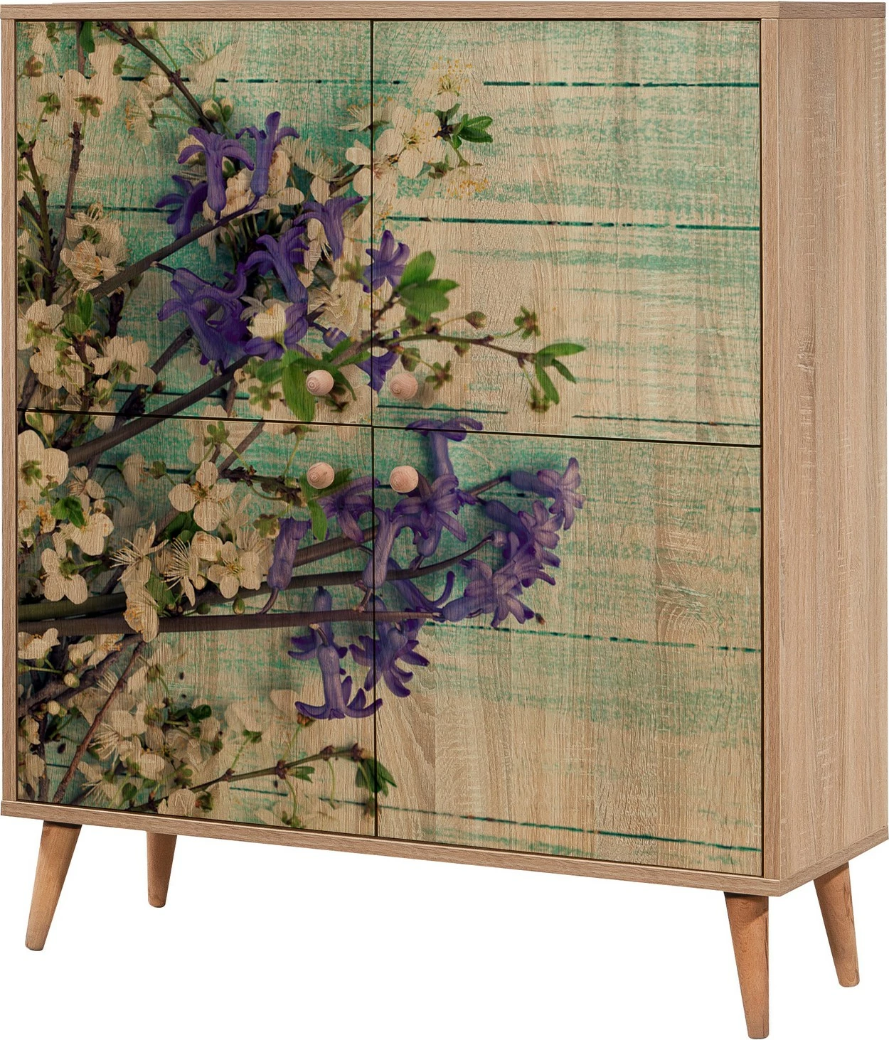 Set mobiljesh për korridor, Sonomo dhe ngjyrë kaltër e errët, Skye Decor, Multilux - 727 - 1048