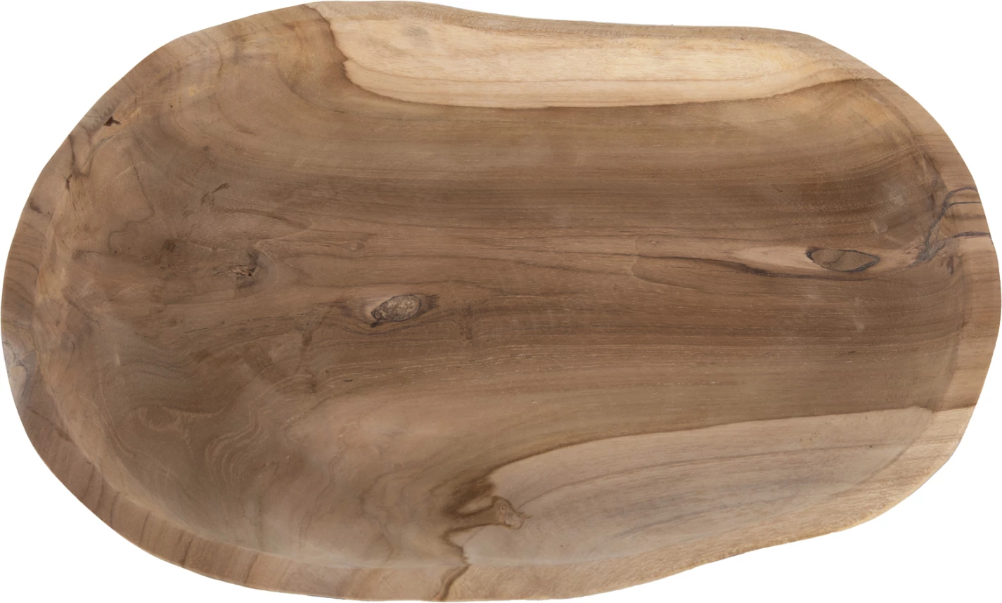 Dekor Tavoline FH4293, tepsi ovale, dru tik i ricikluar, 45x35x4H cm