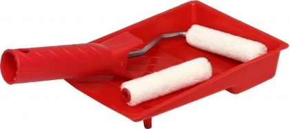 Set rulo për lyerje PROLINE 41249, velvet 100x10mm, tel 6mm, 2 rula + tabaka, e kuqe