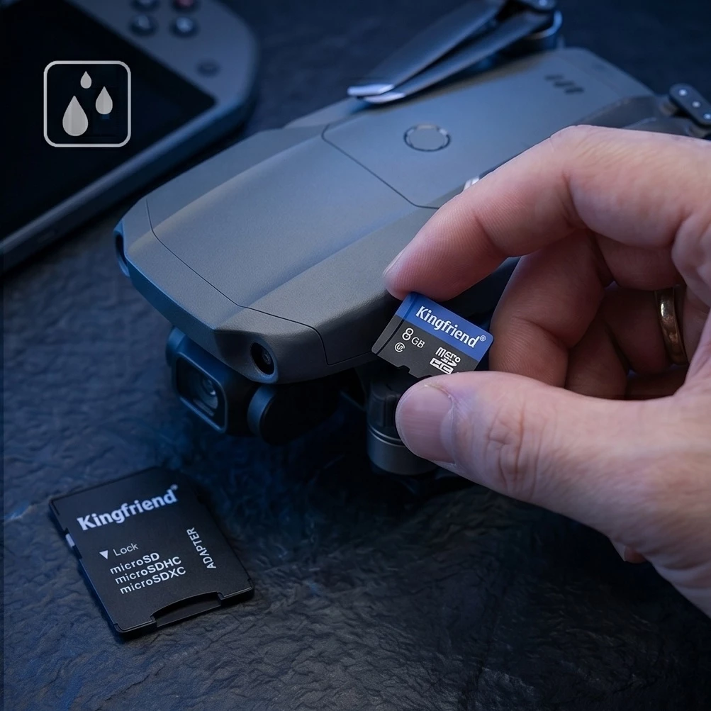 Sim Kartele - SD Card MicroSDHC 8GB me Adapter, me funksione komunikimi dhe gjurmimi, për përdorim të përditshëm, ngjyrë e zezë