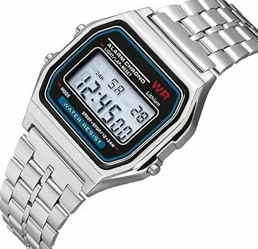 Orë dore digjitale për meshkuj dhe femra ODUS, e argjentë