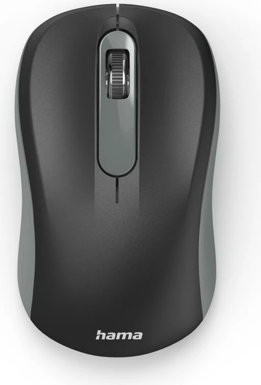 Maus Hama AMW-200 (MPN 134960) wireless 2.4 GHz, 3 butona, ambidextrous, AA, anthracite/zi, 1 copë