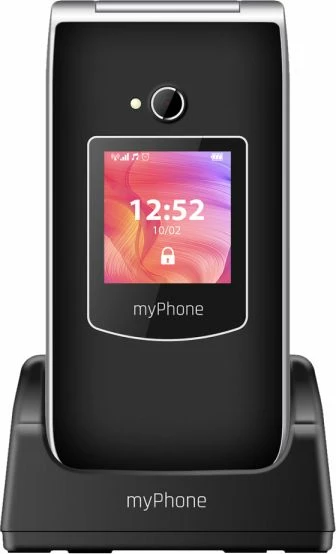 Celular myPhone Rumba 2, me kapak 2G, 32MB/32MB, ekran 2.4\" + 1.44\", bateri 800mAh, SOS, zi-argjendtë