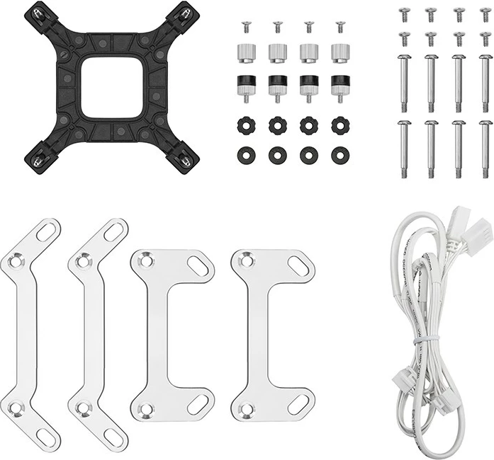 Kasë ftohëse me lëng DeepCool LT240, 2x12 cm, e bardhë