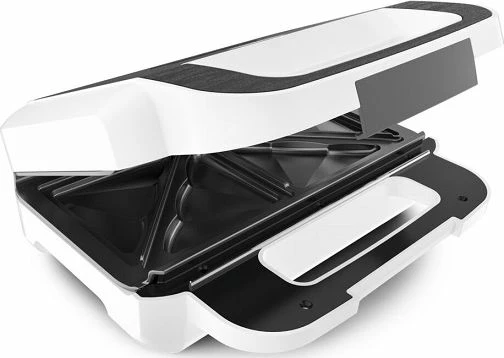 Toster 2n1 Tefal SW7011 850 W, pllaka sanduiçi trekëndësh & waffle, bardhë, set 2 pllaka