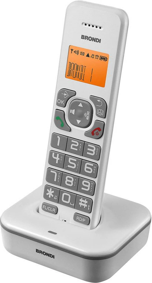 Telefon pa kabllo Brondi Bravo Star bardhë/gri