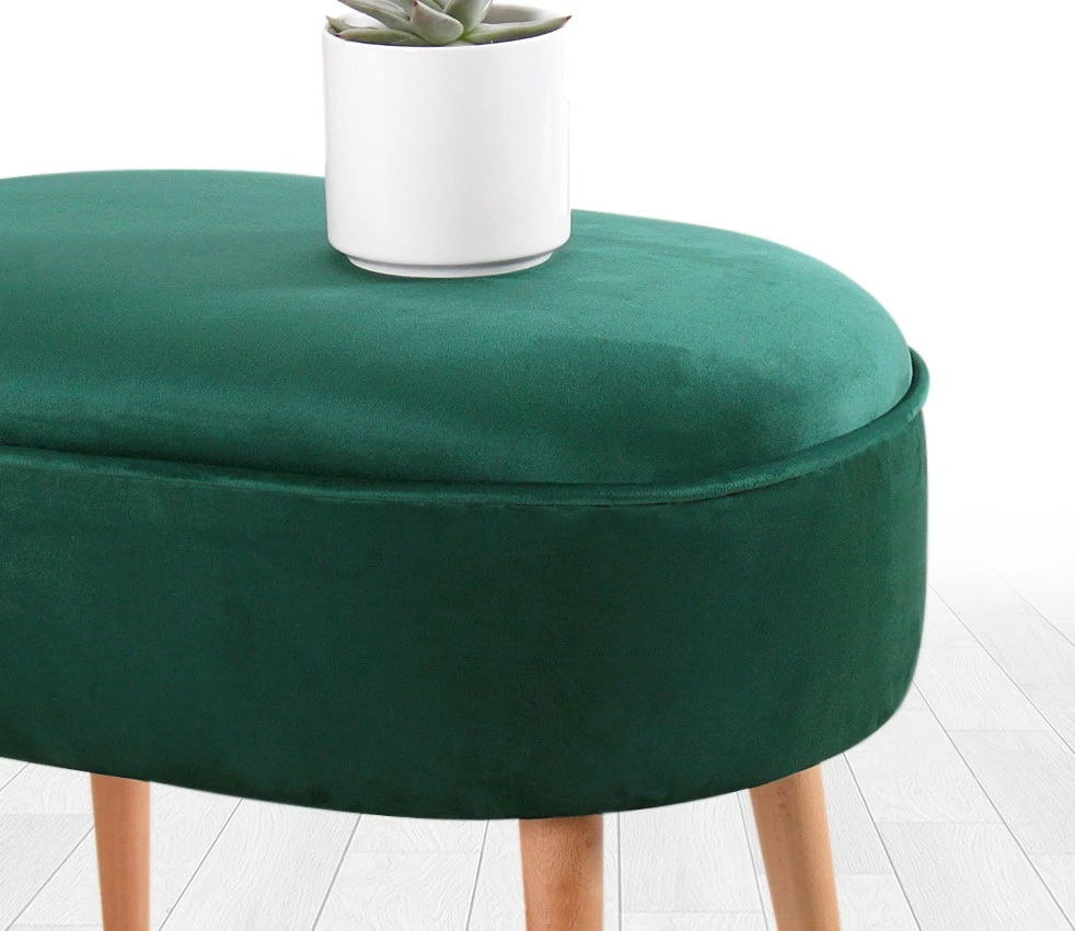 Puf prej kadifeje, ngjyrë e gjelbër, Atelier del Sofa, Moile