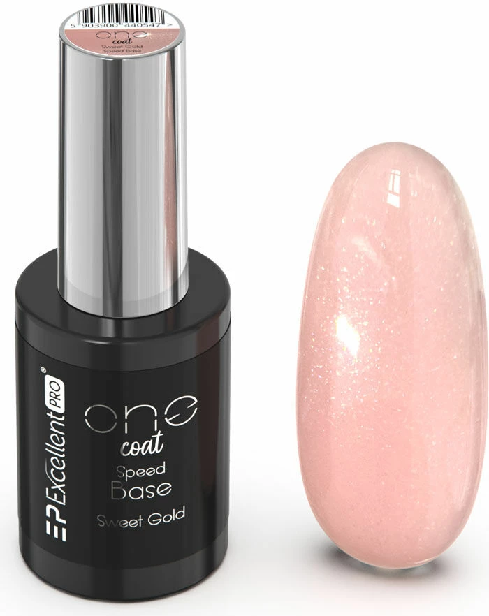 Bazë hibride për thonj për femra Excellent PRO One Coat Speed Base Sweet Gold, 11g