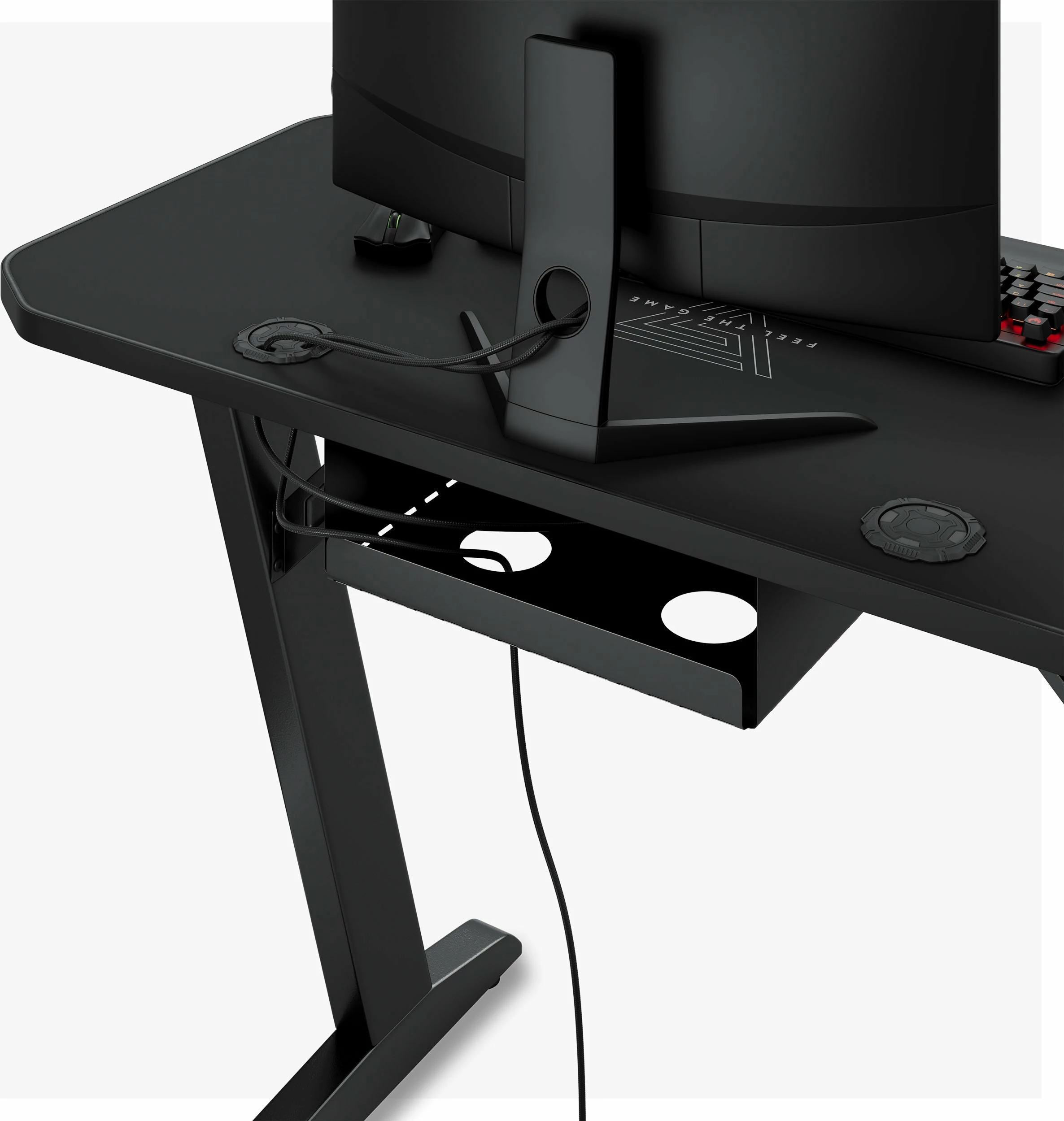 Tavolinë gaming SENSE7 Nomad Classic 100×50 cm, e zezë