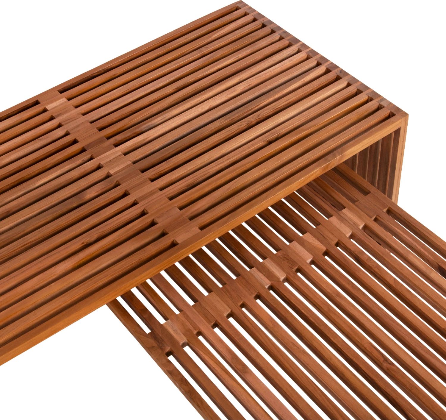 Set tavolinash kafeje NYA FH9548 dru tik ngjyrë natyrale 116x60x46.5H cm