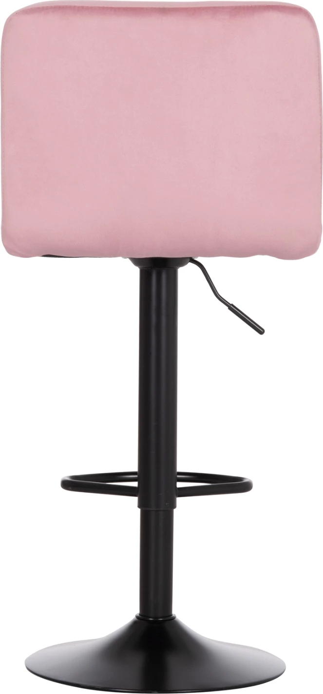 Karrige për bar rrotulluese DIANA, kadife rozë e zbehtë, metal i zi mat, FH202.42, 44x52x109cm, set prej 2 copësh