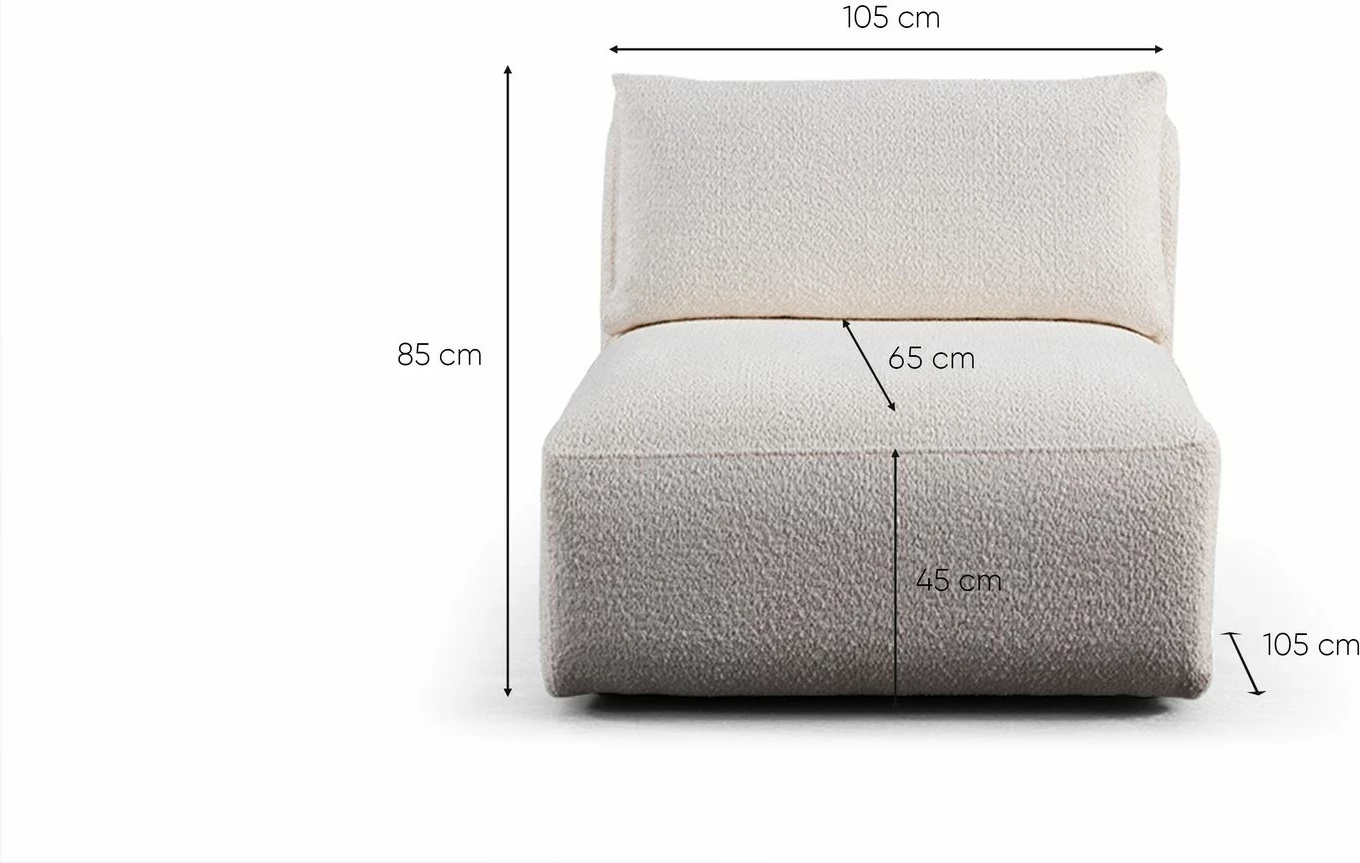 Këndare Sofia, kafe dhe e bardhë, Atelier del Sofa (Chl L + O1 + 1R)
