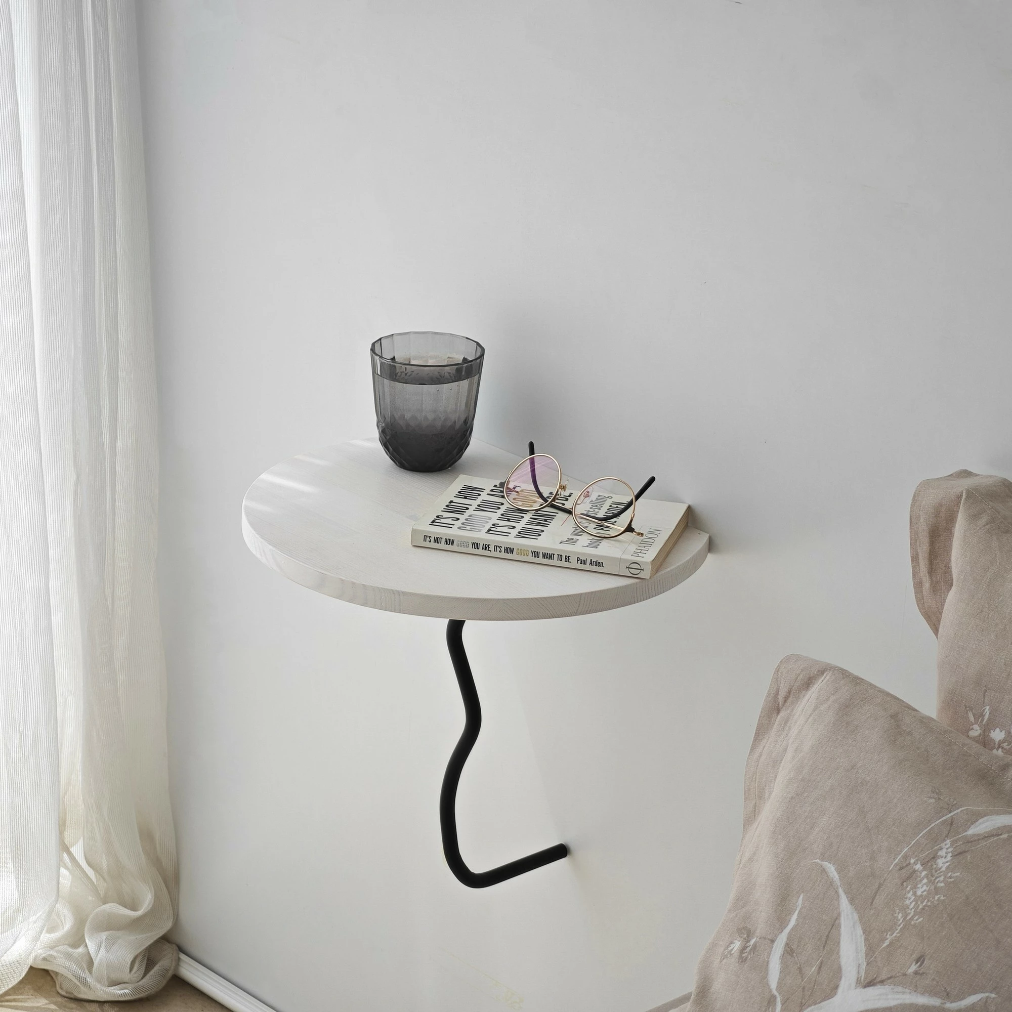 Raft muri Skye Decor, Leo, i zi dhe i bardhë
