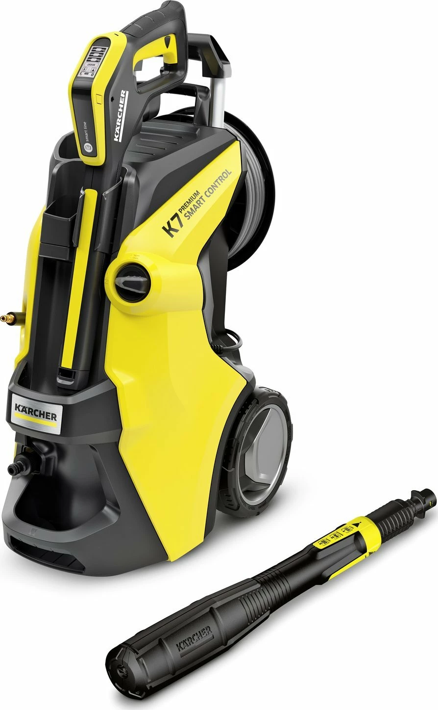 Larëse me presion Karcher K 7 Premium Smart Control Flex (1.317-360.0) 3 kW, 180 bar, 600 l/h, zorrë 10 m, me Bluetooth, e verdhë/zezë