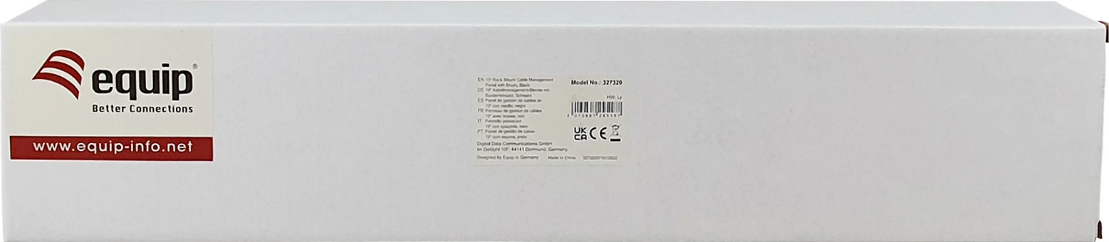 Panel menaxhimi kabllosh EQUIP 19", 1U, 5 unaza, RAL9005 i zi