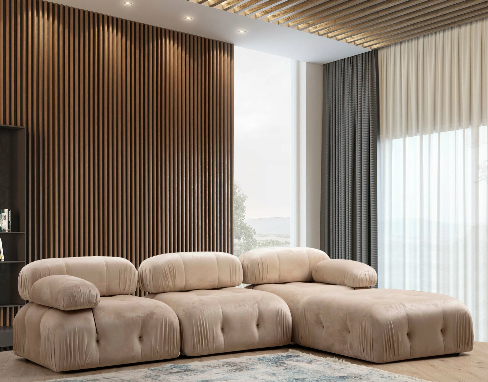 Këndare Bubble Corner, krem, Atelier del Sofa, 4 pjesë