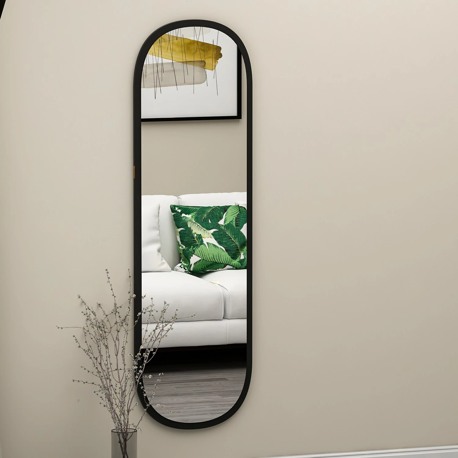 Pasqyrë Hanah Home Magnum, e zezë