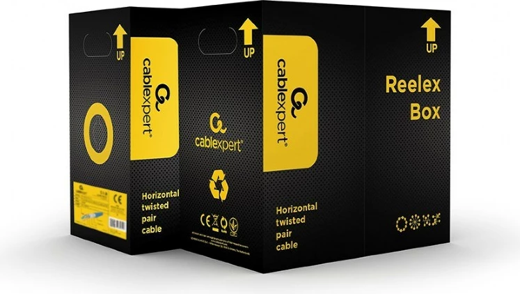 Kabllo rrjeti Gembird UPC-5004E-SOL-B, kat 5.e, 305m, i kaltër