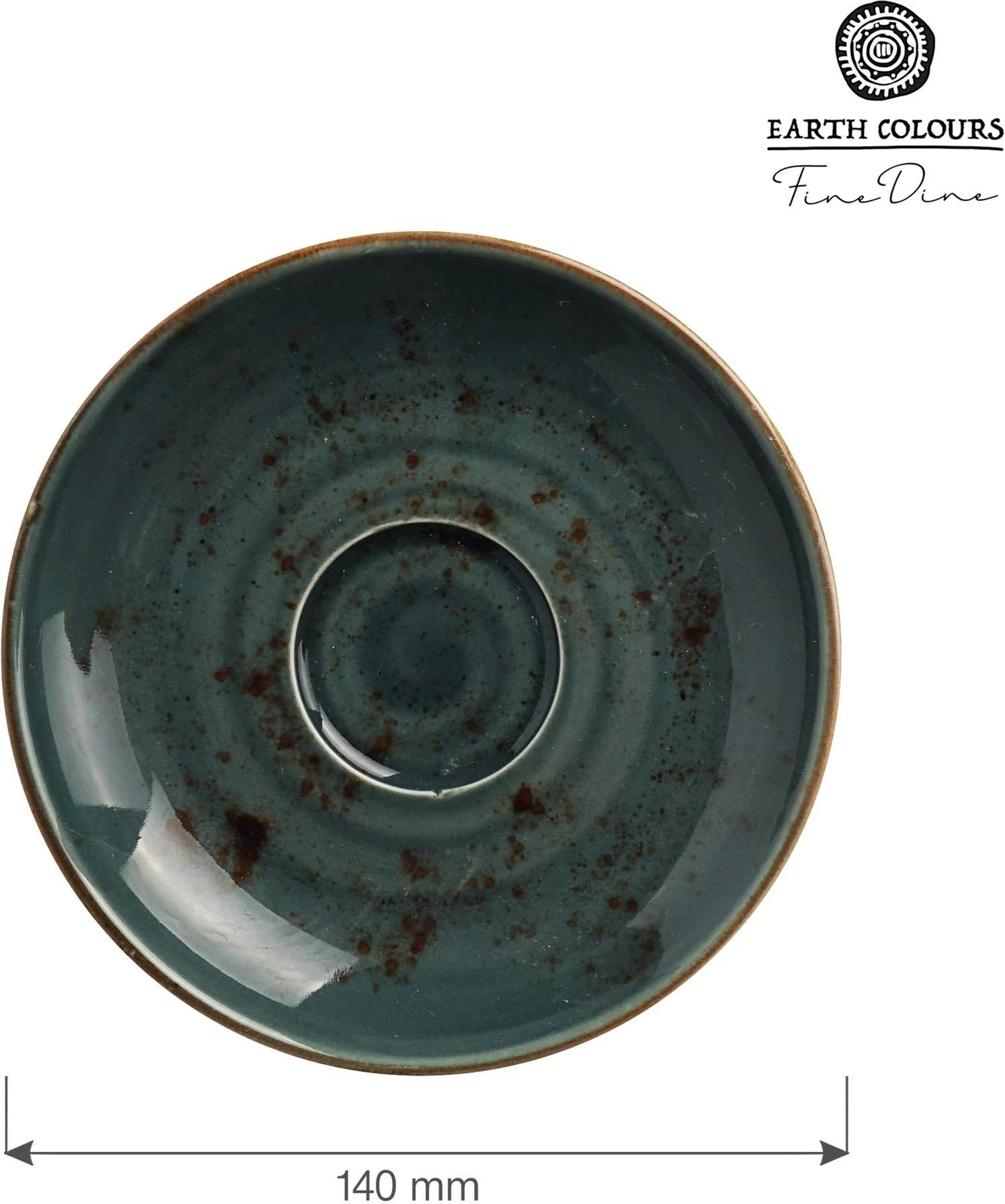 Pjatëz kafeje Fine Dine Arando 140 mm porcelan set 6 copë Gri