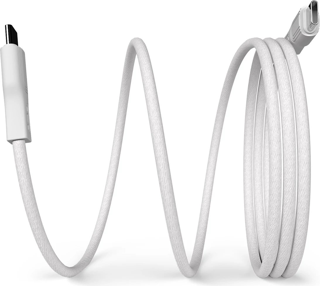 Kabllo magnetike USB-C në USB-C Puro Magnetic, 1m, 60W, USB 3.2, Bardhë