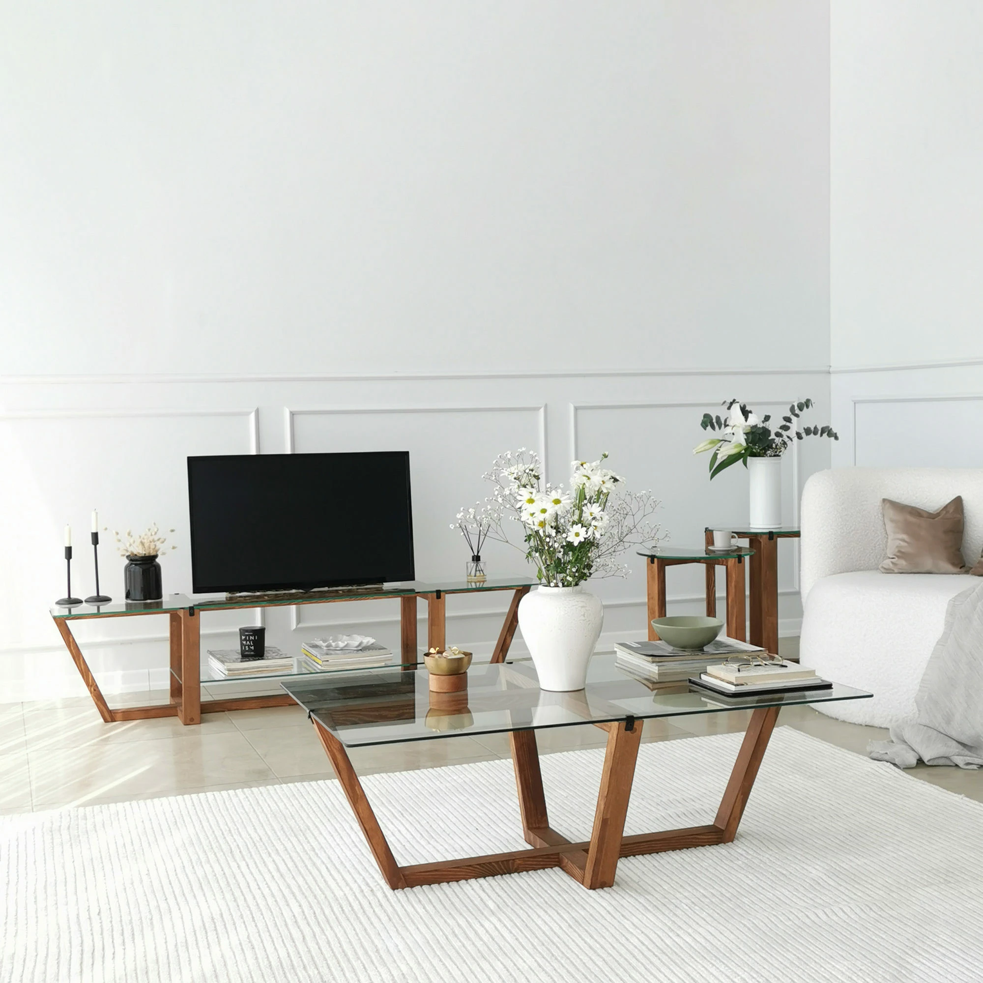Komodë TV Hanah Home, Amalfi, ngjyrë arre