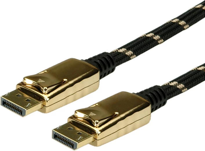 Kabllo DisplayPort ROLINE 11.04.5649, 10m, DP-DP, gold-plated, zi/ari