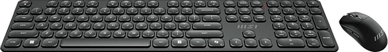 Set tastierë + maus wireless MSI FORGE K210, Full-size (100%), mekanike, USB dongle, 1600 DPI, e zezë