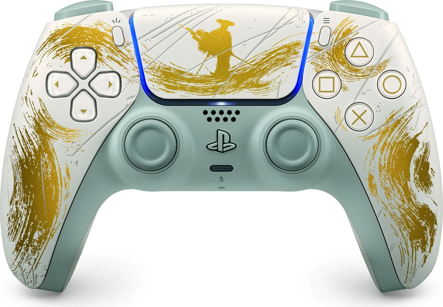 Gamepad Sony DualSense Ghost of Yotei Limited Edition, për PlayStation 5, Bardhë/Ar