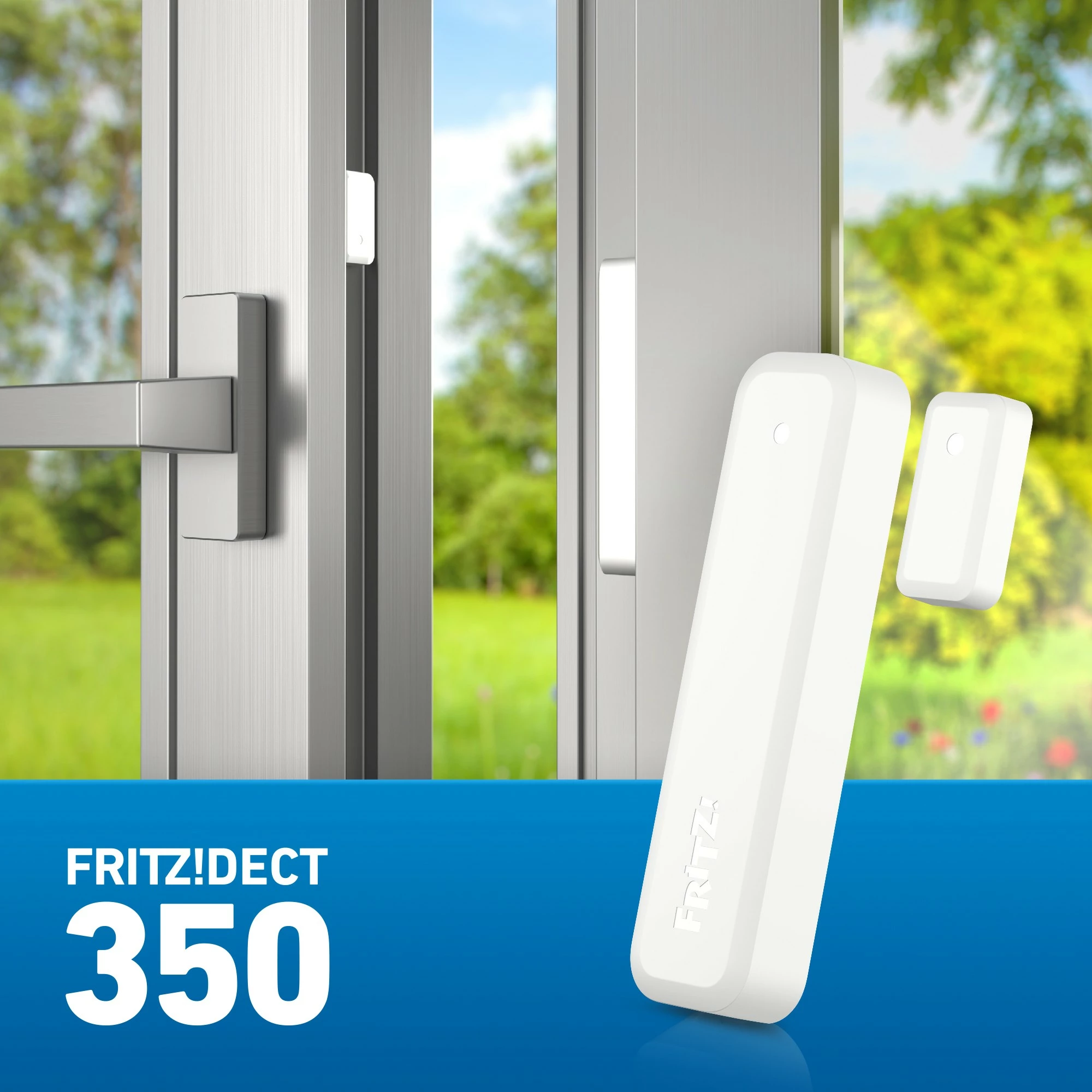 Sensor wireless AVM FRITZ!DECT 350, montim në mur, 40m, i bardhë